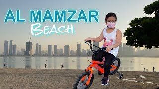 Bike Ride at Al Mamzar Beach Dubai  Morning at DubaiSharjah Beach  UAE 🇦🇪  MIKAY TV [upl. by Pacificia]