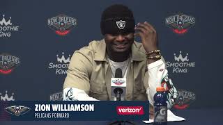 Zion Williamson Postgame Interview  Pelicans vs Timberwolves 122822 [upl. by Hutson]