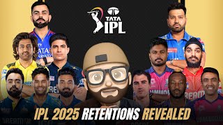 IPL 2025 Retention List Revealed  RCB CSK MI DC KKR SRH PBKS GT LSG RR ipl2025 [upl. by Lavinie911]