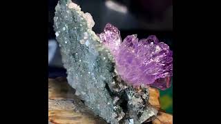 Amethyst Scepters on Matrix with Dolomite mineral crystal gemstone [upl. by Ecinuahs203]