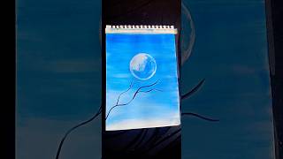 Acrylic Painting Ideas with moon light 😍🖌️👌🖌️😍💕😍🖌️ art shorts acrylicpainting [upl. by Yssor]