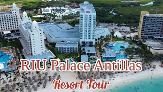 Riu Palace Antillas Resort Walking Tour  Drone GoPro  4K [upl. by Feldman496]