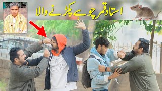 Ustad Qamar Chuhon Wala Best Prank  Velle Loog Khan Ali  Sahara Bano Khan Ali [upl. by Elyrpa40]