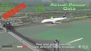 Flight 1549 Radar Simulation US Airways Hudson Crash PASSUR [upl. by Sokairyk631]