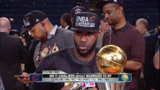 LeBron James Finals MVP joins the desk  Cavaliers vs Warriors  Game 7 NBA Finals [upl. by Ludly79]