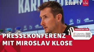 Die PK mit Christian Eichner amp Miroslav Klose  Karlsruher SC  1 FC Nürnberg 32 [upl. by Akelahs]