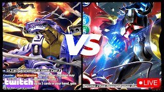 MetalGarurumon X vs Imperialdramon OTK  Digimon TCG BT13 Match TwitchWebcam [upl. by Glenden524]