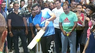 Rohit Sharma Playing Cricket Inside An Adidas Store [upl. by Myrah144]