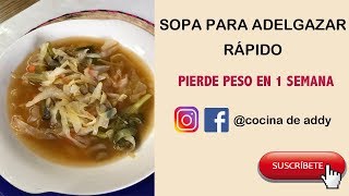 Sopa de repollo para bajar de peso [upl. by Ettesus]