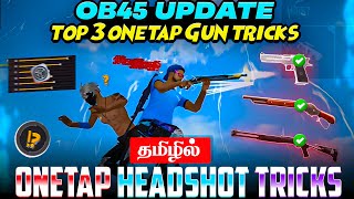 Onetap Headshot Desert Eagle M1887 M1014 Tricks Tamil  OB45 Secret Fire Button Tricks📲 Free fire✅ [upl. by Mercorr]