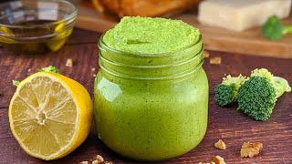 Pesto de brocoli onctueux  recette très rapide  Il sera le roi de votre repas ♥ [upl. by Carny]