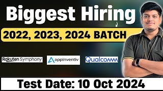 Rakuten Appinventiv Hiring  Test Date 10 Oct 2024  Off Campus Drive 2022 2023 2024 BATCH [upl. by Edy]