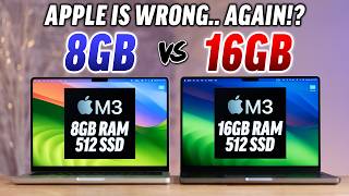 M3 MacBook Pro 8GB vs 16GB RAM  How BAD is base model [upl. by Ula]