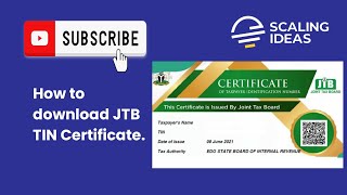 How to download JTB TIN Certificate [upl. by Hallie]