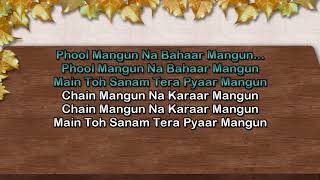 Phool Mangu Na Bahar Mangu Karaoke Udit Narayan [upl. by Anastassia826]