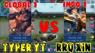 XIN Gusion VS Typer Youtube Gusion Siapa Lebih Jago Indo 1 VS Global 1 Gusion Season 15 [upl. by Nahum]