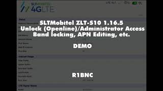 SLTMobitel Tozed S10 Permanent Unlock and Administrator with Band Locking Demo [upl. by Kin]