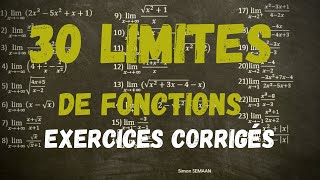 30 LIMITES de fonctions Exercices corrigés [upl. by Bain]