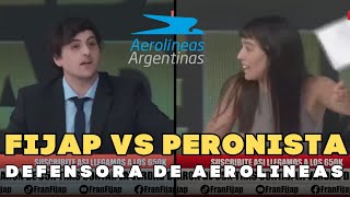 LO ECHARON de C5N FRAN FIJAP vs PERONISTA DEFENSORA de AEROLINEAS y INTERCARGO milei fijap c5n [upl. by Joelle]