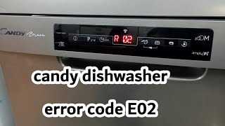 TutorialHow to fix a E02 error code on a candy dishwasher [upl. by Lyrak]