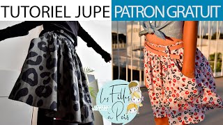 Jupe  comment faire une jupe plissée facile PATRON GRATUIT [upl. by Mitzl]