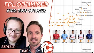 FPL Optimized Analytics Podcast  GW5 Options  Episode 102 [upl. by Oicor]