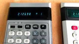 Soviet scientific calculator Elektronika MK36 vs Rockwell The 74K [upl. by Ativahs]