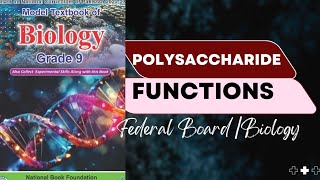 Biology Class 9 Federal Board NBF Chapter 6 Polysaccharide features [upl. by Middlesworth]