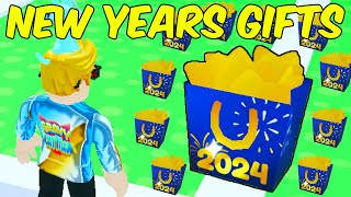 I Opened 99 New Years Gifts In Pet Simulator 99 [upl. by Lepper]