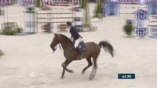 Horses bridle falls off half way through show jumping round  Paris 2014 [upl. by Gardia]