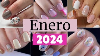 TENDENCIAS en Uñas Cortas para ENERO 2024Recopilación de diseños de uñas para año nuevo [upl. by Bili]