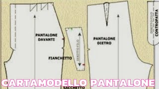 POSIZIONARE CARTAMODELLO PANTALONI SULLA STOFFA LezioneSartoriale CCarpentieri [upl. by Horlacher]