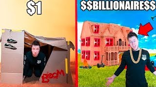 1 BOX FORT Vs BILLIONAIRE BOX FORT CHALLENGE Papa Jake Vs Logan Challenge [upl. by Burgwell]