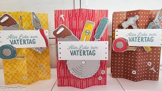 FUNFOLDSTERNKARTE quotWUNDERBARES WERKZEUGquot VATERTAGMÄNNERKARTE  STAMPINUP®  TUTORIAL [upl. by Becca]