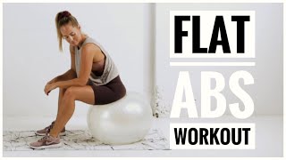 Stability Ball AB WORKOUT  Strong Core  Flat Stomach Exercises [upl. by Ehsrop396]