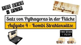 6 Satz von Pythagoras in der Fläche  Kombination Strahlensätze [upl. by Milty]