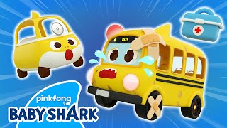 🚎NEW Five Little Buses Jumping on the Slide  Baby Shark Toy Car Song  Baby Shark Official [upl. by Nahsin486]