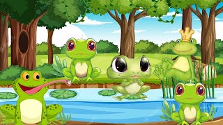 five little speckled frogs super simple songs sunday vanjiTv [upl. by Kreda]