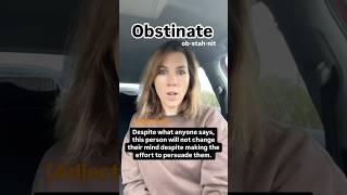 Obstinate stubbornfacts headstrong vocab learnenglish english englishlanguage [upl. by Jobye]