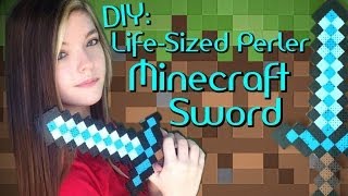 DIY LifeSized Perler Minecraft Sword [upl. by Aldo929]