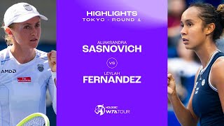 Aliaksandra Sasnovich vs Leylah Fernandez  2024 Tokyo Round 1  WTA Match Highlights [upl. by Matilda]