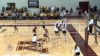 Highlights Gopher Volleyball Falls to Nebraska 32 [upl. by Nerraw]