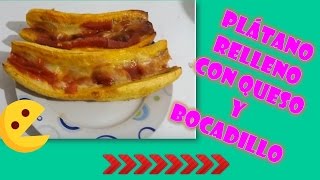 RECETA PLÁTANO con QUESO y BOCADILLO 😋 [upl. by Nitsur]