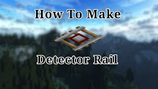 How to make Detector Rail in Minecraft  Crafting Recipe of Detector Rail in Minecraft [upl. by Stoneman474]