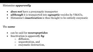 STAHLS  Chapter 2  5 TRANSPORTERS FOR HISTAMINE AND NEUROPEPTIDES psychiatrypharmacology [upl. by Flint209]