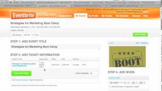 How To Promote An Event Thru EventBrite [upl. by Nyhagen]