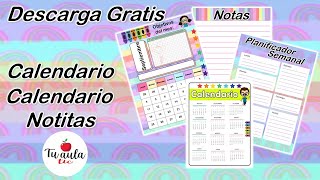 Descarga Gratis Calendario y Planificador Mensual 20232024organiza tus clases con nuestras [upl. by Tam36]