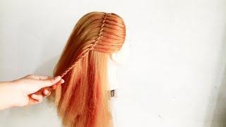 Easy waterfall braid hairstyle for girls  Hairstyle Official [upl. by Aicilf883]