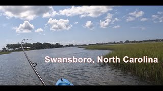 Swansboro NC Kayak Fishing  Drum Sheepshead and more [upl. by Alat]