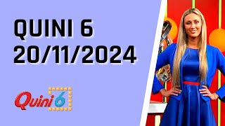 Quini 6 en vivo 20112024  Resultados del sorteo quini 6 del Miércoles 20 de Noviembre del 2024 [upl. by Yarod]